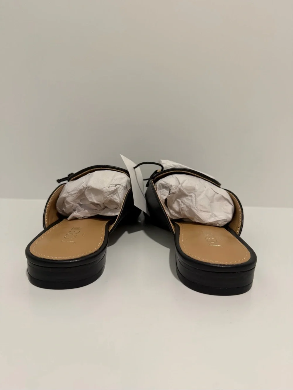 NEW J. Crew Factory Black with gold Bit Loafer Slip On Mules Size 7 CE500 $118